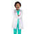 Meland Doctor Costume for Kids - Kids Scrubs with Lab Coat & Carry Bag, Doctor Dress Up for Halloween, Career Day Role Play(Green,7-8 Years)