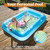 SLOOSH Inflatable Tanning Pool Lounger Float, 85" x 57" Extra Large Pool Floats Adult with Pillow, 4 in 1 Suntan Tub Raft Floatie,Sunbathing Bed Lounge for Water Blow Up Ball Pit, XL-Blue Green