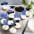 36 PCS 2025 Graduation Theme Cupcake Toppers Glitter Class of 2025 Graduation Cap Diploma Cupcake Picks 2025 Graduation Theme Party Cake Decorations Supplies Deep Blue
