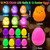 Govetom 12 Pack Easter Eggs Filled Chick LED Puffer Balls,Light Up Toys Stuffers Stress Relief LED Ball for Kids Easter Egg Hunt Filling Treats Easter Basket Stuffers Easter Party Favor