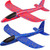 BooTaa 2 Pack Airplane Toys, 17.5" Large Throwing Foam Plane, 2 Flight Mode Glider, Flying Toy for Kids, Birthday Gifts for 3 4 5 6 7 8 9 10 11 12 Year Old Boys Girls, Outdoor Sport Toys Party Favors