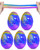 Greingways 5 Pack Prefilled Easter Eggs Galaxy Slime Toys, Teens Easters Basket Stuffers Egg Fillers, Easter Games Gift Party Favors Filled Egg for Kids Boys Girls Toddlers (Blue+Purple+Gold)