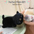 SQEQE Weighted Black Cat Plush, Weighted Black Cat Stuffed Animal for Anxiety, Cute Plushies Soft Pillow Toy Gift for Kids Adults 13.8 Inch, 1.6 Lbs
