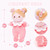 OUOZZZ Soft Baby Doll for Girls - My First Baby Doll Birthday Gifts for Girls Plush Rag Dolls Pink Bow Dress Toy for Toddlers Kids Infants 10"
