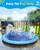 Peteast Dog Splash Pad 59" Anti-Slip Dog Pools for Large Dogs 0.58 mm Thick Dog Sprinkler Water Toy