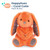 B. toys- B. softies- 12" Plush Bunny- Super Soft Stuffed Animal- Washable Rabbit Toy  for Babies, Toddlers, Kids-Happy Hues- Coral Cutie Orange Bunny- 0 Months +