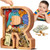 SummiDate Wooden Letter Piggy Bank| Dinosaur Pattern Piggy Bank for Boys Kids Toddler| Original Pattern Alphabet R Money Bank| Coin Bank Birthday Gift for Girls|Children's Gift(R)
