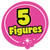 Just Play Disney Doorables Neon Glow Peek Figures, 5 Special Edition 1.5-inch Collectible Figurines, Kids Toys for Ages 5 Up