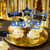 48 PCS Graduation Cupcake Toppers 2025, 6 Style Black and Blue Graduation Cake Decor, Congrats GRAD Glitter Design Graduation Cap Cake Toppers 2025, Disposable Grad Decoration Class of 2025