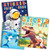 homicozy 3PCS Sticker Paint Books for Kids Ages 4-10,Dinosaur Astronaut Ocean Animals Designs Paint by Stickers,Sticker by Numbers,Party Birthday Gifts for Boys 4-10,Create 30 Pictures at a Time