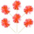 Gyufise 30Pcs Foil Firework Cupcake Toppers Sparkle Tinsel Cake Toppers Tinsel Drink Cake Decoration Cocktail Picks for Birthday Wedding Graduation Party Supplies Dark Orange