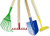 Click N' Play 4-Piece Kids Gardening Set With Shovel, Rake for Yard - Outdoor Toys for Ages 3-8 to Play in Leaves