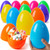 JOYIN 12 Pcs Jumbo Plastic Easter Eggs, 6 Inches Colorful Giant Eggs Fillable for Easter Themed Hunt Basket Stuffers Fillers Filling Treats Party Favor Classroom Prize Supplies