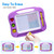 SGILE Magnetic Drawing Board for Kids, Colorful Erasable Doodle Board with Magnet Pen, Painting Sketch Pad with Three Stamps, Travel Toy, Birthday Gift, Educational Learning Toy for Toddlers, Purple