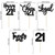 30 Pack Happy 21st Birthday Cupcake Toppers Black Glitter 21 Fabulous Cheers to 21 Years Old Birthday Cupcake Picks for Happy 21st Birthday Anniversary Party Cake Decorations