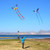 Easy to Fly Large Single Line Kite for Kids & Adults, 55" x 28", Beach, 300 FT String Handle (Blue)