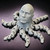 3D Printed Rocktopus, The Rock, Articulated Fidget, Octopus, Stress Relief Toy, Fidget Box, ADHD Toy, Anxiety Relief Aid (Silk Green)