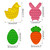 JoFAN 4 Pack Easter Fidget Sensory Pop Toys for Kids Boys Girls Toddlers Easter Basket Stuffers Stress Relief Gifts Party Favors