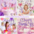 YEOCU Birthday Decorations, NO DIY, Pre-Strung Happy Birthday Banner with Honeycomb Balls, Hanging Swirls, Circle Dots Garland, Happy Birthday Party Decorations for Women Men Boys Girls (Purple)