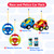 PREXTEX Cartoon Remote Control Car - 2-Pack Police Car and Race Car Toddler Toys - RC Cars for Kids with Different Frequencies - Easy Remote Control Toy and Thoughtful Gifts for Boys and Girls