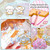 DIY 3D Sticker Scene, 6 Sets of Cute Miniature Isometric Stickers for Kids Adult Therapy Scenes Sticker Reuseable and Waterproof Stickers for Girl Kids Easter Basket Stuffers
