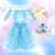 Kileubuto Princess Dress Up for Girls - Princess Dresses Clothes Costumes with Princess Crown Accessories for Little Girls 3-8,Toddler Princess Toys Gift for Birthday Christmas