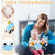 Plnmlls Crawling Crab Baby Toy - Tummy Time Toys - with Music and LED Light,Built-in Rechargeable Battery and Volume Can be Turned Off for 12-18 36 Months Walking Toddler Birthday Gift(Sky Blue)