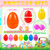 OCTERIC 180 Pcs 2.3" Colorful Plastic Easter Eggs Bulks, Fillable Empty Easter Eggs for Easter Hunt, Fillling Treats, Basket Suffers Fillers, Easter Theme Party FavorClassroom Prize Supplies