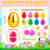 OCTERIC [14 Golden Egg] 210Pcs 2.3" Colorful Plastic Easter Eggs Bulks, Fillable Empty Eggs, Easter Hunt Basket Suffers Fillers, Easter Theme Party Favors Classroom Prize Supplies