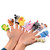 Acekid 10pcs Soft Plush Animal Finger Puppets Set Baby Story Time Velvet Animal Style for Toddlers