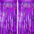 4 Packs Purple Foil Fringe Curtain, Purple Glitter Metallic Tinsel Backdrop for Birthday, Wedding, Baby Shower, Princess Bachelorette Christmas New Year Party Decorations Supplies