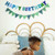 Pre-Strung Happy Birthday Banner - Felt Ball Garland - HAPPY BIRTHDAY Garland, Blue Birthday Decorations, Personalized Happy Birthday Sign for Birthday Decor, Party Decor, Photo Prop (Blue)