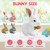 Bunny - Realistic Bunny Toys, 2025 New Plush Hopping Rabbit Toy with Sounds and Movements, Walking Bunny Stuffed Easter Plush Interactive Bunny Toy (Pink)