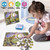 LELEMON Puzzles for Kids Ages 4-8,Dinosaur 100 Piece Puzzles for Kids,Educational Kids Puzzles Jigsaw Puzzles in a Metal Box,Children 100 Piece Puzzle Games Puzzle Toys for Girls and Boys