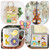 XZENTIRA 104 PCS Spring Stickers for Kids, Vinyl Waterproof Flowers, Cute Spring Crafts Insect Vintage, Small, Water Bottles, Cards, Scrapbook, School Classroom Party Favors