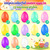FORLINX 100 Pcs Plastic Easter Eggs, Colorful Eggs Bulks, Easter Theme Party Favor, Basket Stuffers Filler, Presents, Treats, Classroom Prize Supplies