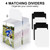 Mlikero Card Deck Cases, 4 Pack Acrylic Commander Deck Box Holding 100+ Sleeved Cards with 4 Dividers, Sturdy Card Storage Box Fit for MTG, TCG, Sports Cards (Clear&Black)