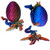 Flavery 3D Printed Flying Dragon in Egg - Tricolor Egg with 9" Flexible Winged Dragon Inside, Colorful Fidget Toy, Birthday Gift, Desk Pet Figure (Red Gold Blue)