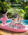 QPAU Splash Pads for Toddlers 1-3, Pink Elephant Toy Splash Pad for Kids, Outdoor Play Mat for Babies, Inflatable Sprinkler Pool for Birthday Girl Gifts 1 Year Old Girl