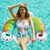 Jasonwell Inflatable Pool Float Chair - Pool Floaties Floating Pool Chair Lounge Floats for Swimming Pool Water Chair Pool Lounger with Cup Holder Pool Toy Party Floaty Adults (Rainbow-L)