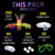 200 Glow Sticks Bulk, Glow in The Dark Party Supplies, 12 Hours Glow Party Pack 8 inch, Mardi Gras, Party Favors