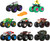 Hot Wheels Monster Trucks Set, 1 Toy Truck in 1:64 Scale & 1 Crushable Car, Vehicle Play for Kids & Collectors (Styles May Vary)