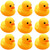 CICITOYWO Yellow Rubber Ducks, 10pcs Preschool Bath Toys Bathtub Floating Squeaky Duckies Gift for Baby Shower Infants Kids Toddler Party Decoration