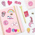 102 Pcs Preppy Stickers Vinyl Aesthetic Waterproof Stickers Adorable Decor Supplies Pink Party Suitable for Mobile Phone Computer Skateboard Water Bottle Suitcase Car etc