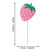 24 Pack Strawberry Cupcake Toppers Glitter Birthday Strawberry Cupcake Picks for Fruit Baby Shower Kids Birthday Summer Berry Cupcake Decorations Party Supplies Pink