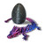Amerimaker 20" Articulated Dragon With Egg - Color Changing - 3D Printed Dragon With Egg - Fidget Dragon Egg & 3D Dragon - Toy Dragon Eggs With Figures - Fidget Toys - (Blue/Red in Black Glitter Egg)