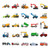 BBPOOL 100pcs Colorful Cartoon Vehicle Stickers for Kids, Waterproof Vinyl Decals for Water Bottle, Laptop, Skateboard, Computer, Indoor and Outdoor Use