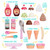 Battat- Play Circle- Toy Food  Ice Cream Set  Kitchen Accessories For Kids- Pretend Play- Sweet Treats Ice Cream Parlour- 3 years + (21 Pcs)