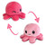 TeeTurtle - The Original Reversible Octopus Plushie - Light Pink Happy + Dark Pink Wink - Cute Sensory Fidget Stuffed Animals That Show Your Mood