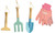 Gardening Set, Tool Kit, for Kids, STEM, Includes Tote Bag, Spade, Watering Can, Rake, Fork, Trowel and Gloves (Petal)